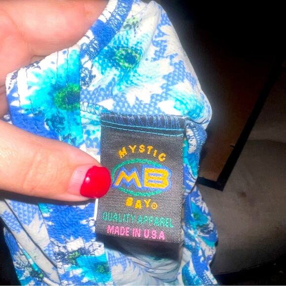 VINTAGE MYSTIC BAy One piece floral cottage core swimsuit 14 - Picture 2 of 6